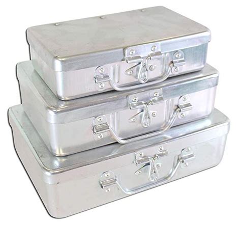 large metal storage box with hinged lid|decorative metal boxes with lids.